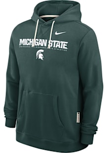 Nike Michigan State Spartans Mens Green Dri-Fit Long Sleeve Hoodie