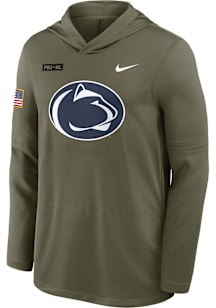Mens Penn State Nittany Lions Olive Nike Military Appreciation Dri-FIT Long Sleeve Hoodie