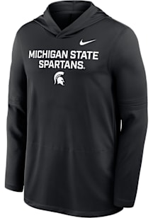 Nike Michigan State Spartans Mens Black Dri-Fit Long Sleeve Lightweight Hoodie