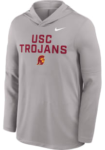 Mens USC Trojans Grey Nike Dri-Fit Long Sleeve Hoodie