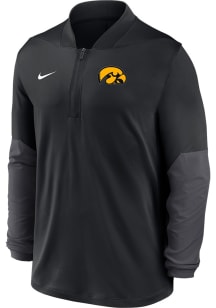 Mens Iowa Hawkeyes Black Nike Dri-Fit Qtr Zip Pullover