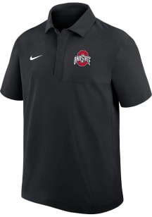 Mens Ohio State Buckeyes Black Nike Dri-Fit Short Sleeve Polo Shirt