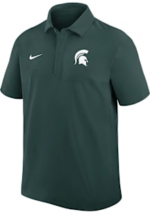 Nike Michigan State Spartans Mens Green Dri-Fit Short Sleeve Polo