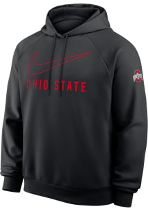 Mens Ohio State Buckeyes Black Nike Dri-Fit Long Sleeve Hoodie