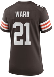 Denzel Ward  Nike Cleveland Browns Womens Brown Home Game Football Jersey