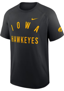Iowa Hawkeyes Black Nike Dri-Fit Short Sleeve T Shirt