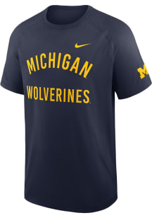 Michigan Wolverines Blue Nike Dri-Fit Short Sleeve T Shirt