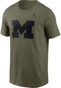 Michigan Wolverines Olive Nike Dri-Fit Short Sleeve T Shirt