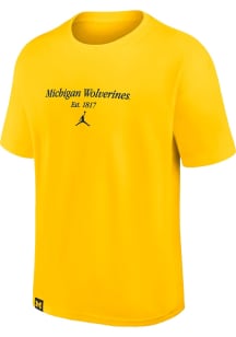 Michigan Wolverines Yellow Nike Max 90 Short Sleeve T Shirt