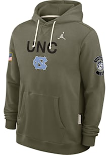 Nike North Carolina Tar Heels Mens Olive Military Appreciation Jordan Dri-FIT Hood