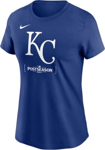 Nike Kansas City Royals Womens Blue 2024 Postseason Participant Short Sleeve T-Shirt