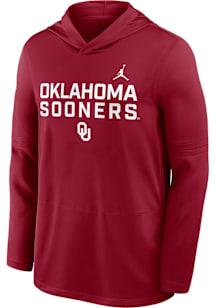 Nike Oklahoma Sooners Mens Cardinal Dri-Fit Long Sleeve Lightweight Hoodie