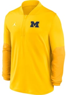 Mens Michigan Wolverines Yellow Nike Dri-Fit Medium Weight Jacket