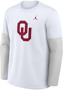 Nike Oklahoma Sooners White Coach Long Sleeve T-Shirt