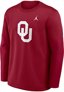 Nike Oklahoma Sooners Cardinal Coach Long Sleeve T-Shirt