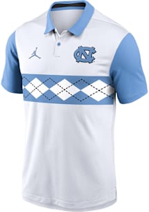 Nike North Carolina Tar Heels Mens White Vapor Short Sleeve Polo