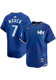 Joe Mauer Nike Minnesota Twins Mens Blue City Connect Limited Baseball Jersey