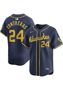 William Contreras Nike Milwaukee Brewers Mens Navy Blue Alt Limited Baseball Jersey