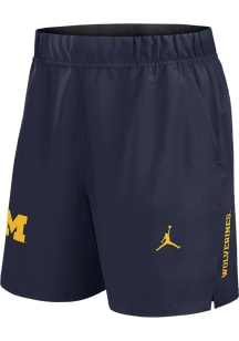 Mens Michigan Wolverines Blue Nike Victory Shorts