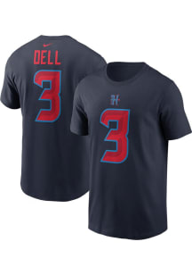 Tank Dell Houston Texans Navy Blue Alt Short Sleeve Player T Shirt