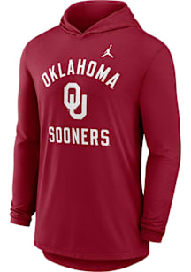 Nike Oklahoma Sooners Mens Cardinal Arch Long Sleeve Lightweight Hoodie
