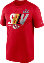 Nike Kansas City Chiefs Red Super Bowl LV Partic Team Logo Short Sleeve T Shirt