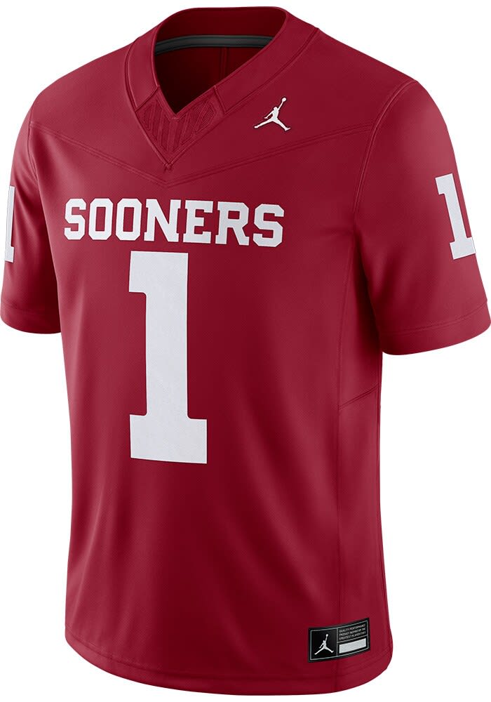Nike Oklahoma Sooners CARDINAL Football Vapor Jersey - 173222248