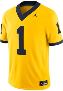 Mens Michigan Wolverines Yellow Nike Vapor Football Jersey