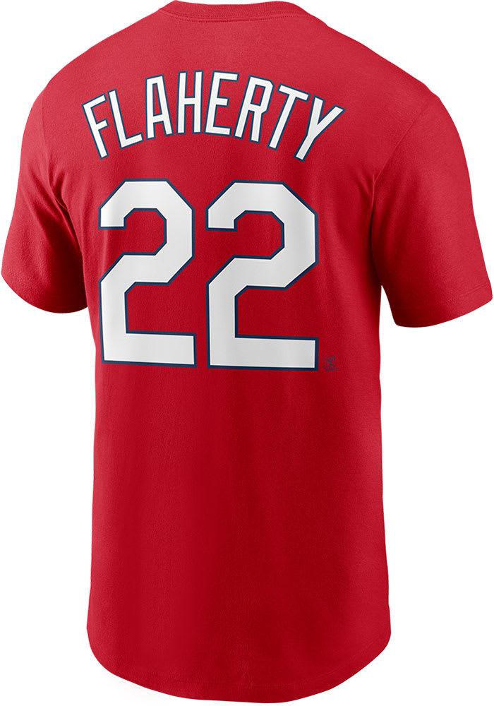 Jack Flaherty St Louis Cardinals Red Name And Number Short Sleeve Player T Shirt