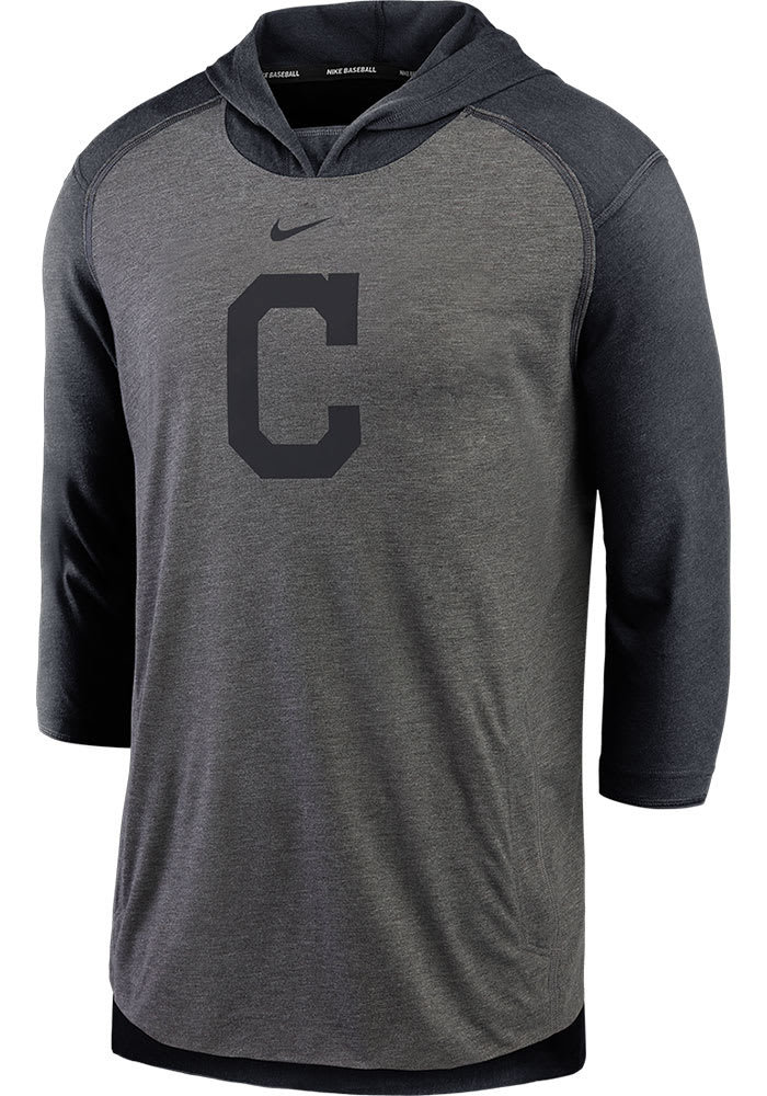 Nike Cleveland Indians Mens Grey Authentic Thermal Long Sleeve