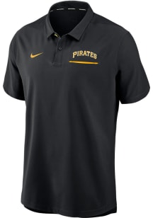 Nike Pittsburgh Pirates Mens Black Authentic Short Sleeve Polo