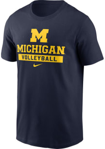 Michigan Wolverines Blue Nike Volleyball Short Sleeve T Shirt