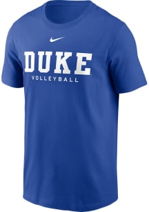 Nike Duke Blue Devils Blue Volleyball Short Sleeve T Shirt