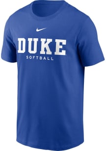 Nike Duke Blue Devils Blue Softball Short Sleeve T Shirt