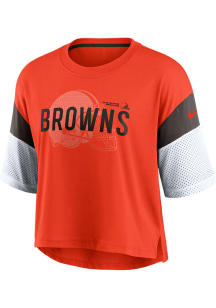 Nike Cleveland Browns Womens Orange Nickname Short Sleeve T-Shirt