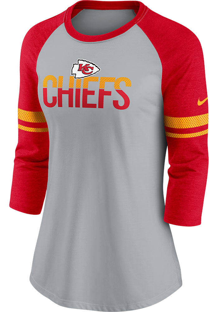 Nike Kansas City Chiefs Womens Grey Nickname Long Sleeve LS Tee