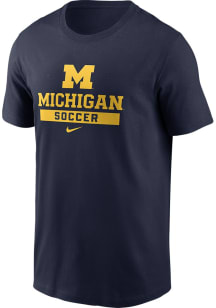 Michigan Wolverines Blue Nike Soccer Short Sleeve T Shirt
