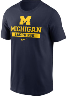 Michigan Wolverines Blue Nike Lacrosse Short Sleeve T Shirt