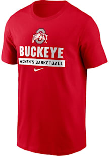 Nike Ohio State Buckeyes Red Basketball Short Sleeve T Shirt
