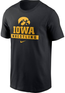 Iowa Hawkeyes Black Nike Cotton Short Sleeve T Shirt