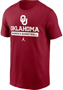 Nike Oklahoma Sooners Cardinal Basketball Short Sleeve T Shirt