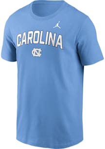 Nike North Carolina Tar Heels Light Blue Stacked Logo Short Sleeve T Shirt
