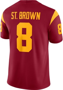 Amon-Ra St. Brown Nike Mens Cardinal USC Trojans Amon-Ra St. Brown Vapor Football Jersey