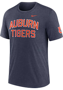 Nike Auburn Tigers Navy Blue Triblend Two Hit Short Sleeve Fashion T Shirt