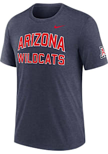 Nike Arizona Wildcats Navy Blue Triblend Two Hit Short Sleeve Fashion T Shirt