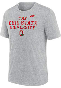 Nike Ohio State Buckeyes Grey Triblend Short Sleeve Fashion T Shirt