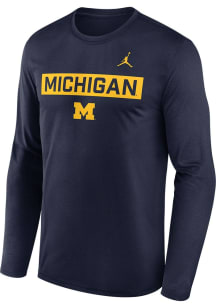 Mens Michigan Wolverines Blue Nike Legend Tee