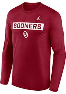 Nike Oklahoma Sooners Cardinal Legend Long Sleeve T Shirt