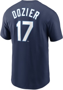 Hunter Dozier Kansas City Royals Navy Blue Name Number Short Sleeve Player T Shirt