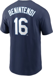 Andrew Benintendi Kansas City Royals Navy Blue Name Number Short Sleeve Player T Shirt